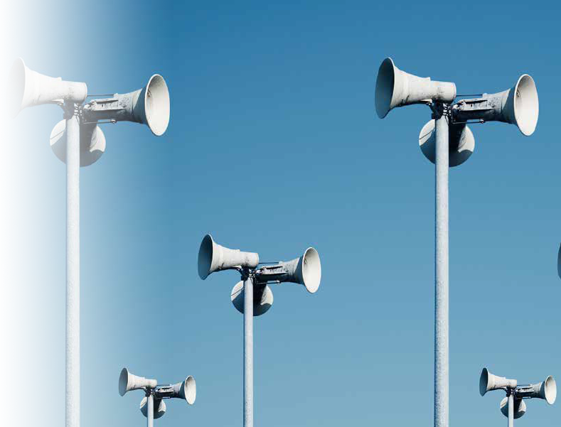 Equipos y productos para aplicaciones de audio y megafon&iacute;a ude public address PA megafon&iacute;a